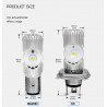 LucesMotorcycle light bulb - LED CREE - H4 - BA20D - DC 9V~85V - 20W 1400LM - 6500K