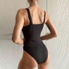 Baño y ropaSexy one piece swimming suit - open V-neck - with push up