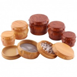 MolinosGrinder for herbs / tobacco / spices - 4 layers - with hand crank - wooden