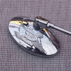 EspejosUniversal motorcycle oval mirrors - chrome - 10mm thread - eagle sign