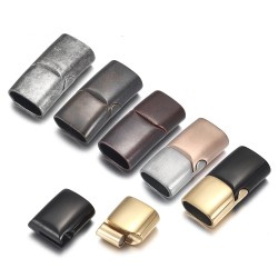 PulserasHebilla magnética - cierre - para pulseras de cordón de cuero - acero inoxidable - bricolaje - 2 piezas