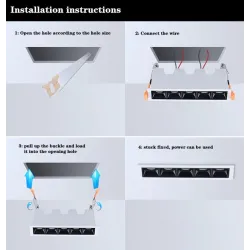 LED ceiling light - recessed strip - CREE - COB - indoor - dimmable - 2W - 30WCeiling lights