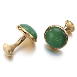 Luxurious cufflinks - with green opalCufflinks