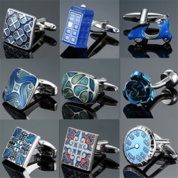 GemelosLuxurious vintage cufflinks - square / round / blue / green / crystal