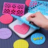 Cookie mold cutter - icing embosser - with flower printBakeware