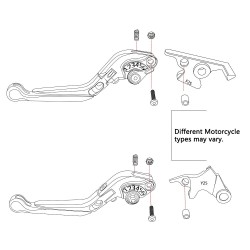 InstrumentosMotorcycle Brake Clutch Levers Handlebar knobs Handle Hand Grips For Yamaha MT03 MT-03 MT 03 2015 2016 2017 2018 ...