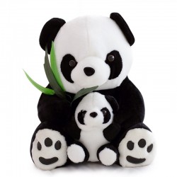 Animales de pelucheMadre panda con un bebé panda - peluche - 25 cm