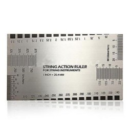 GuitarrasGuitar measuring ruler - string conversion chart - stainless steel
