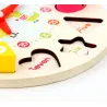 De maderaEducational toy - wooden digital clock - with geometric blocks