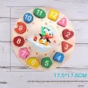 De maderaEducational toy - wooden digital clock - with geometric blocks