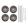 Coche R/C1/64 - modified wheels - rubber tires with axles / end caps - for RC cars - 4 pieces