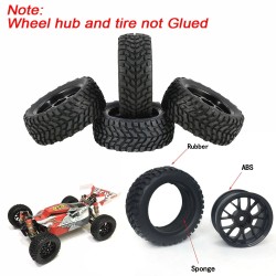 Coche R/CWheel tires - 75mm - upgraded version - for Wltoys 144001 MN99S MN90 MN86 RC cars - 4 pieces
