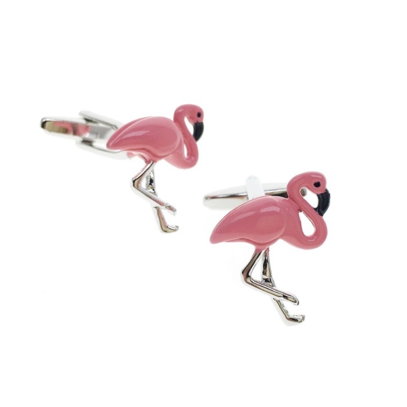 Classic cufflinks - with pink flamingoCufflinks