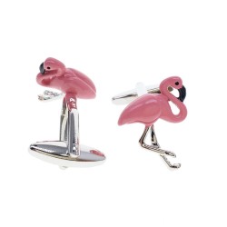 Classic cufflinks - with pink flamingoCufflinks