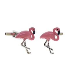 Classic cufflinks - with pink flamingoCufflinks