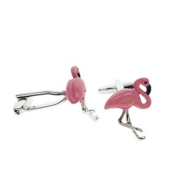 Classic cufflinks - with pink flamingoCufflinks