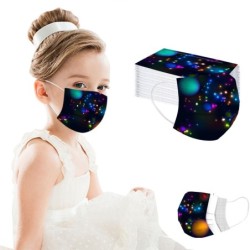 Mascarillas bucalesProtective face / mouth masks - disposable - 3-ply - for children - colorful stars - 50 pieces