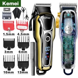 Kemei KM-1990 - professional hair clipper / trimmer - LCD display