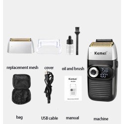 Kemei KM-2026 - electric shaver / beard trimmer - LCD - 3 speed - 0.0mmHair trimmers