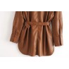 ChaquetasVintage loose leather jacket - with belt