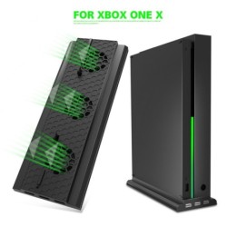 OIVO - vertical stand - holder - external cooler fan - 3 USB ports - for Xbox One X game consoleXbox One
