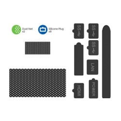Dustproof nets / silicone plugs - mesh filter / jack cover - protective kit - for Xbox Series X/S ConsoleXbox