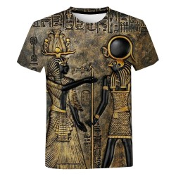 CamisetasAncient black Egyptian art - 3D printed - short sleeve t-shirt