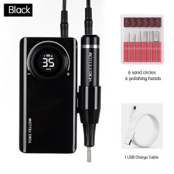 Professional nail drill machine - electric nail file - for manicure / pedicure - rechargeable - 35000 RPM - 30WNail drills