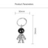 Fashionable handmade keychain - with 3D astronaut - space robotKeyrings