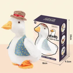 Robot duck - electronic plush toy - with sound - dancing / walking / talking / singingToys