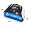Secador de uñasProfessional nail lamp - dryer - with 4 timer setting / handle - UV - 57 LED - 114W