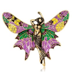 BrochesWild mermaid - butterfly with colorful wings - elegant brooch