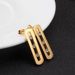 AretesGold plated crystal earrings - ladies delight - gift