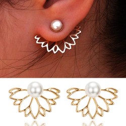 AretesCrystal stud earrings for women - Gold / Sliver