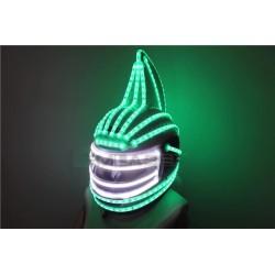 PartyMonster casco - máscara integral - luminosa - LED - RGB - para fiestas / Halloween / mascaradas