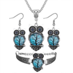 Conjuntos de joyasVintage owl design jewellery set - for that special occasion - pendant / bracelet / earrings