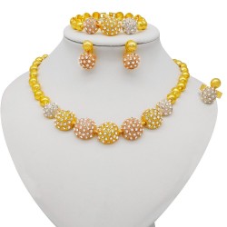 Conjuntos de joyas24K gold plated jewellery - sets for women - bracelet / necklace / earrings / ring