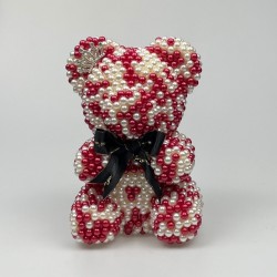 BodaPearl teddy bear - handmade - Valentine's Day / wedding / birthday - 25cm