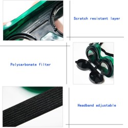 Welding goggles - eyes protection - two layers - flip-upHelmets