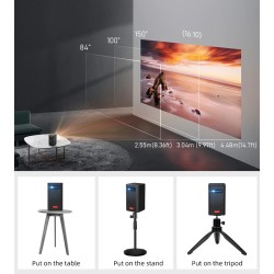 ProyectoresBYINTEK P20 M - Pico Smart - mini proyector portátil - TV sin pantalla - Android - Wifi - LED - DLP - 4K - 1080P