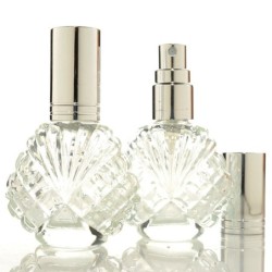 PerfumeFrasco de cristal - con atomizador - para perfume - reutilizable - 15ml