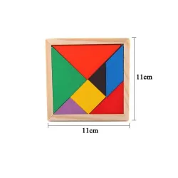 De maderaRompecabezas de tangram de madera - bloques de rompecabezas - juguete educativo