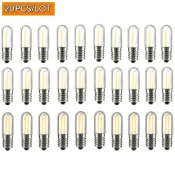 E14Minibombilla LED - regulable - para frigorífico / congelador / máquina de coser - E12 / E14 - 1W / 2W / 4W - 20 piezas
