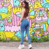 Sexy jeans - skinny pants - with low waist / push upWomen's fashion