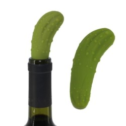 BarTapón de silicona para botella de vino - forma de pepino - reutilizable