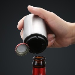 BarAbridor automático de botellas de cerveza - magnético - empujar hacia abajo - acero inoxidable