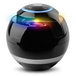 Altavoz BluetoothBluetooth - mini altavoz redondo - LED - con subwoofer - Hi-Fi - TF - FM - AUX - bola mágica