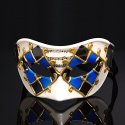 Venetian eye mask - colored lattice / music notes - masquerades / carnivalsMasks