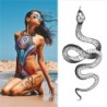 TatuajeEtiqueta engomada del tatuaje temporal - serpiente negra / rosas - resistente al agua