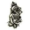 Temporary tattoo sticker - double black roses - waterproofTattoo